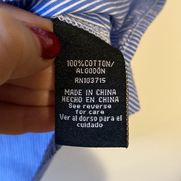 Zac & Rachel Searsucker Cotton Peplum Shirt - Picture 4 of 6